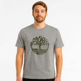 Timberland Men’s Grey Graphic Logo T-Shirt