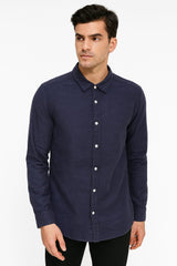 ONLY & SONS Navy Long Sleeve Button-Up Shirt