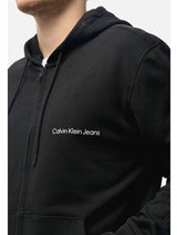 Calvin Klein Hoodie Zipper Logo Print Men Black (BH)
