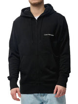 Calvin Klein Hoodie Zipper Logo Print Men Black (BH)