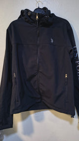 U.S. Polo Assn  Stylish youth polar fleece Men jacket _ Black
