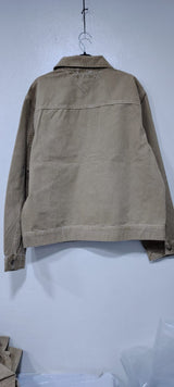 TOMMY HHLFIGER Garment-Dyed Denim Utility Zip  Men jacket _ Beige