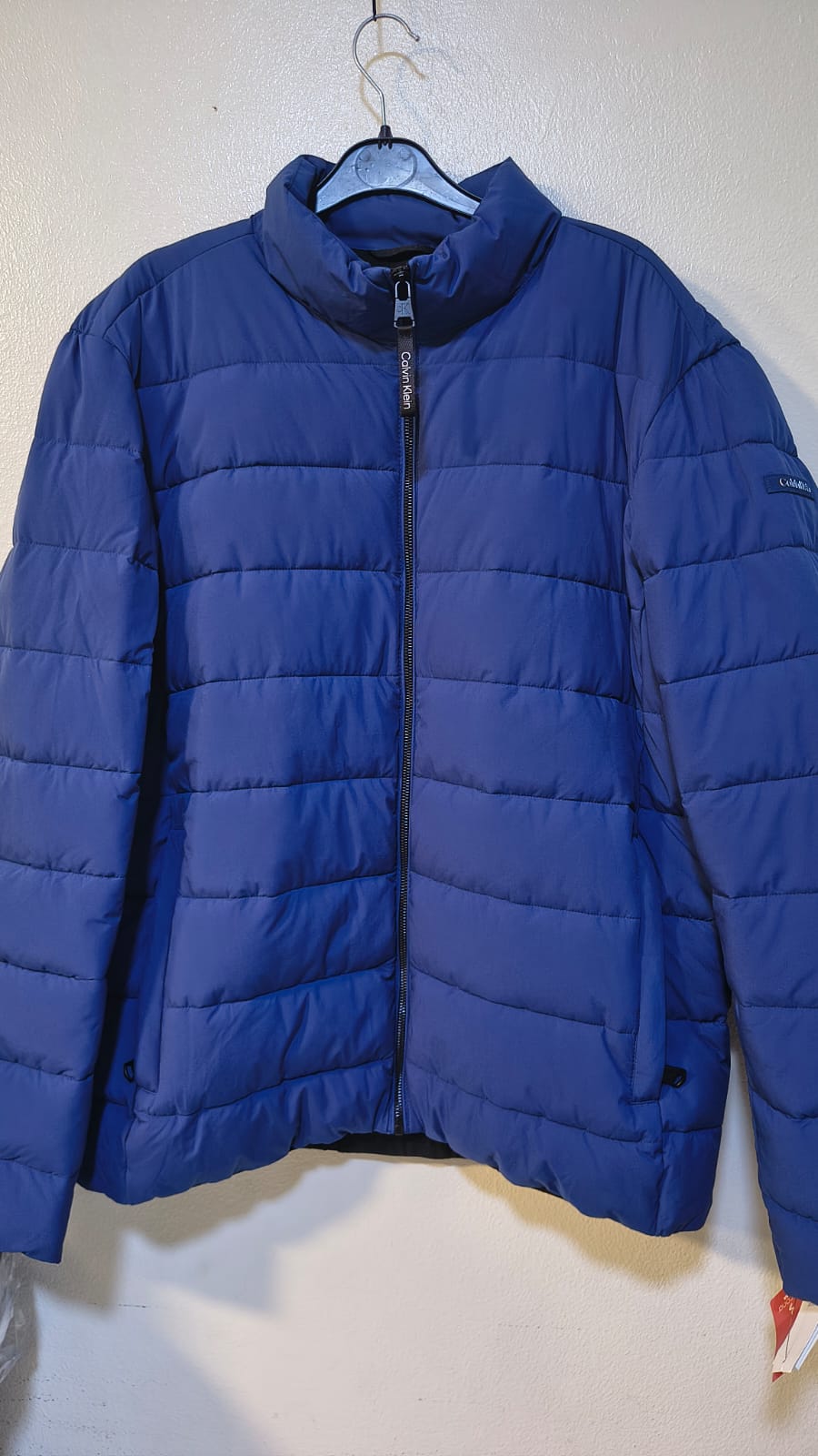 Calvin Klein Men Stretch Zip-Up Parka Jacket – Jeans Color