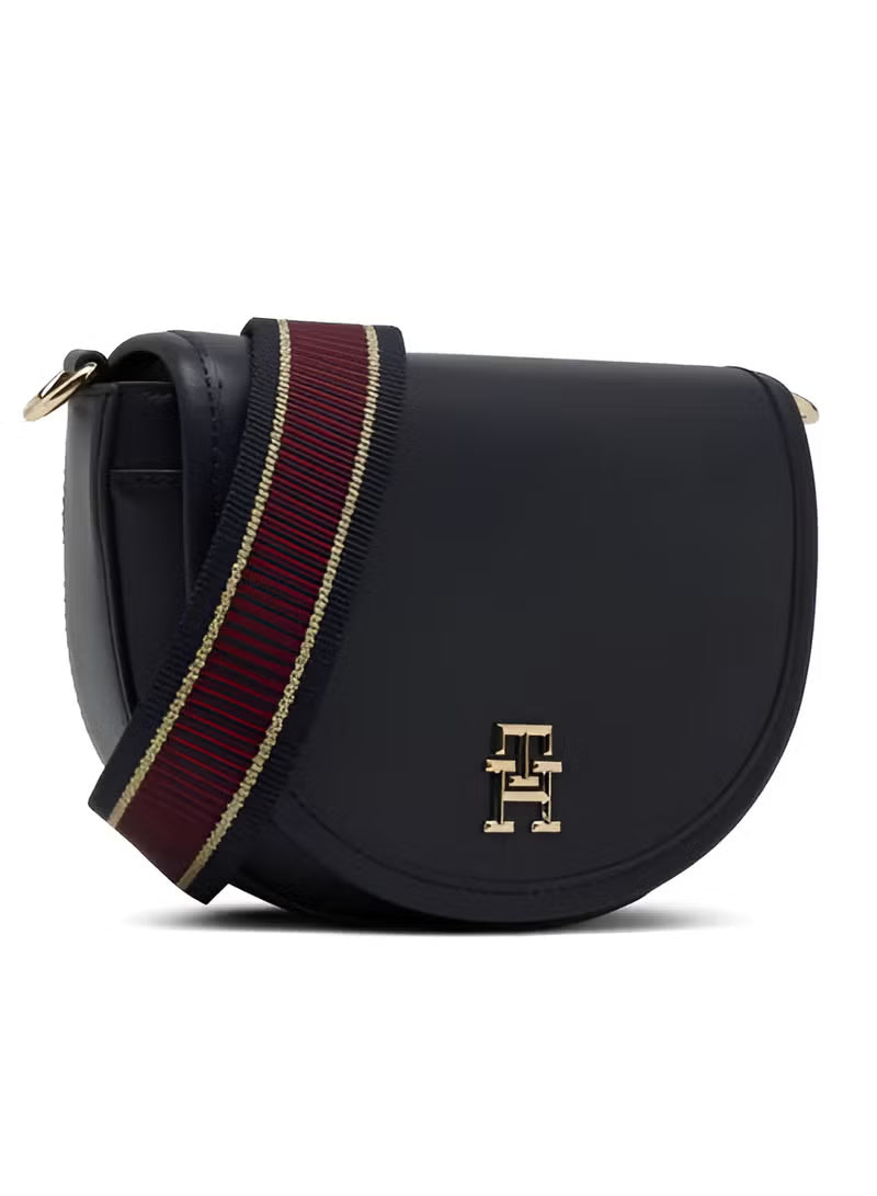 Tommy Hilfiger Women's Black Saddle Crossbody Bag