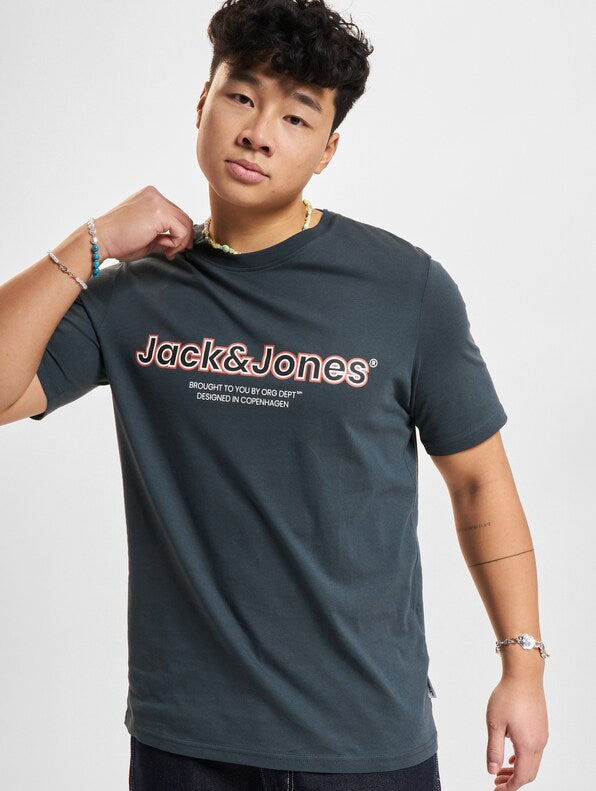 Jack & Jones Boys Lakewood Branding Short Sleeve Tee, Magic Forest