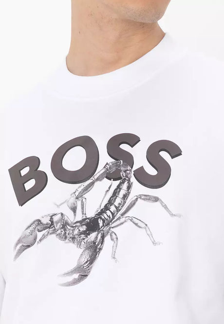 BOSS Men T-Shirts Te.Bossfish White Cotton