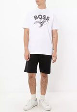 BOSS Men T-Shirts Te.Bossfish White Cotton