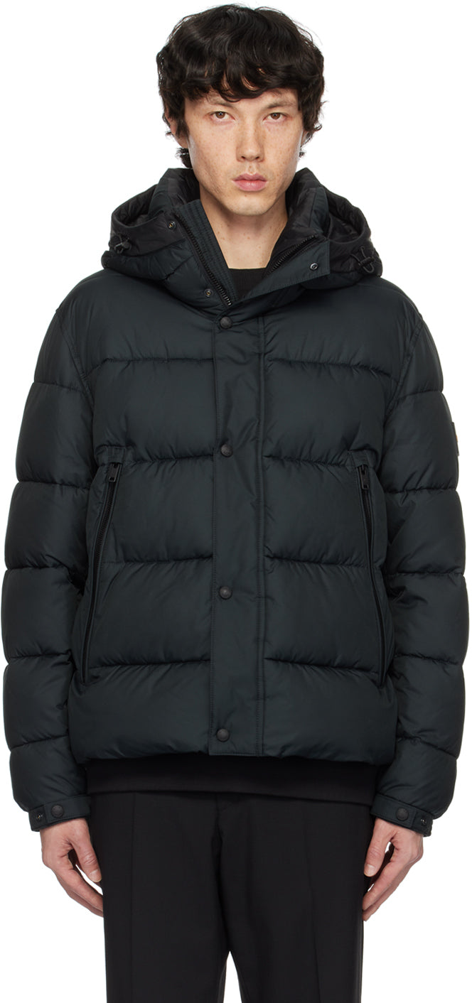 Hugo Boss Padded Hooded Down Jacket – Black