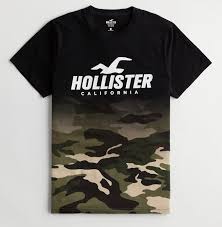 Hollister Men’s Classic Logo T-Shirt  Soft Cotton Relaxed Fit Tee