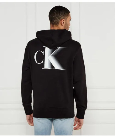 Calvin Klein Hoodie Logo Printed Men _ Black