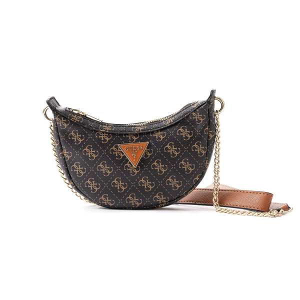 GUESS Eco Craig Mini Crossbody Saddle Bag - BRN