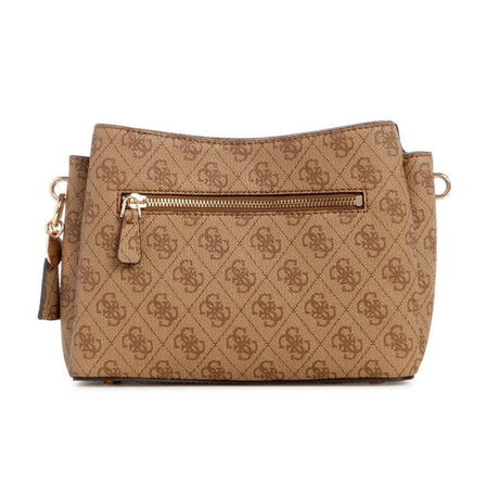 GUESS Women’s Brown Monogram Shoulder Bag – Sophisticated Everyday Style