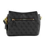 GUESS Women’s Black Monogram Shoulder Bag – Elegant Everyday Carry