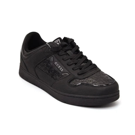 GUESS Men’s Black Monogram Low-Top Sneakers