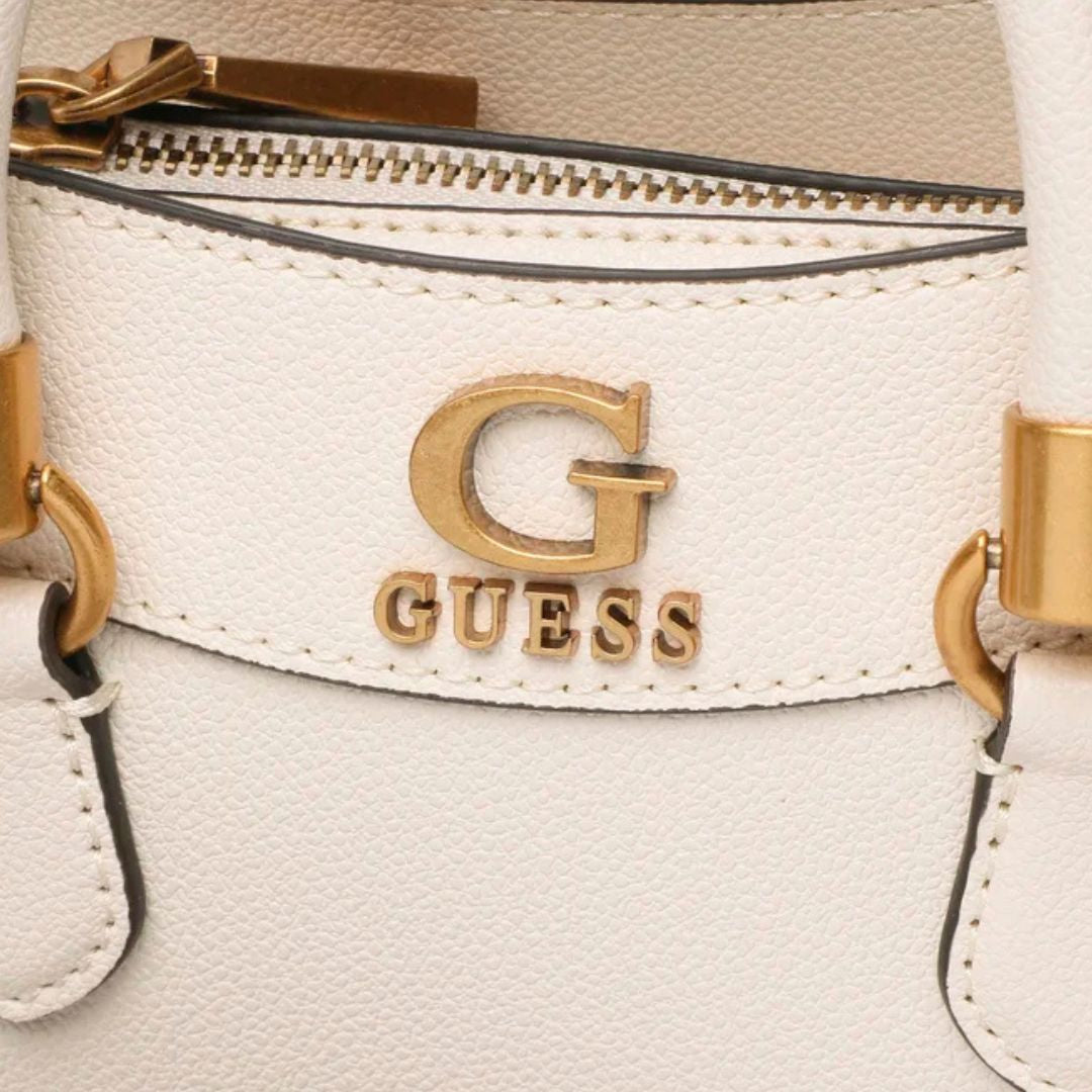 GUESS Nell Mini Satchel Bag - OFFWHT