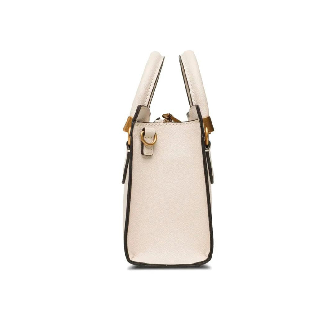 GUESS Nell Mini Satchel Bag - OFFWHT