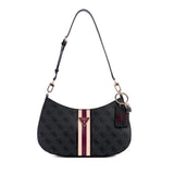 Guess Noelle 4G Logo Shoulder Bag – Black/Coal
