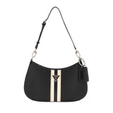 Guess Noelle Shoulder Bag – Black with Logo Stripe