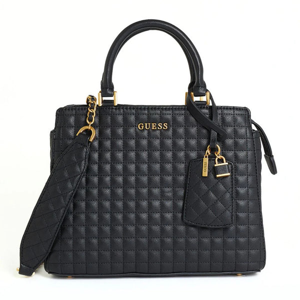 GUESS TIA Quilted Satchel Bag Women - BLK