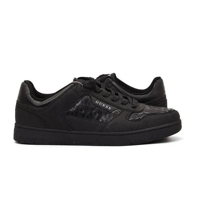 GUESS Men’s Black Monogram Low-Top Sneakers