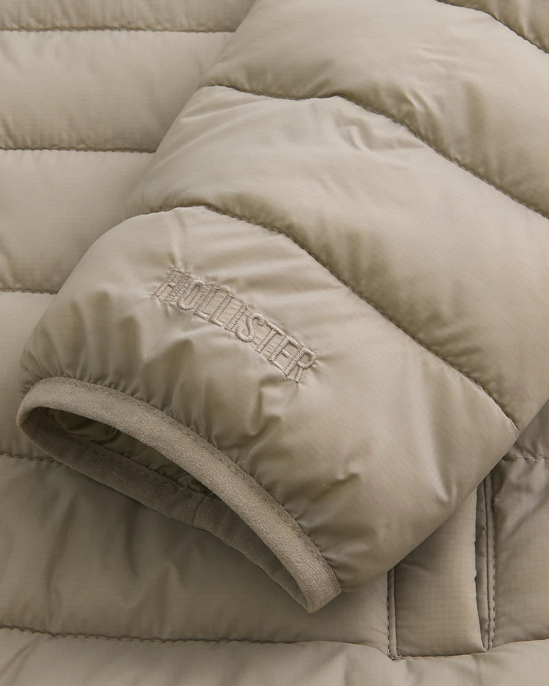 HOLLISTER MOCK-NECK PUFFER JACKET
