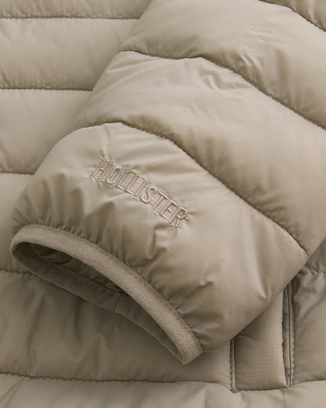 HOLLISTER MOCK-NECK PUFFER JACKET