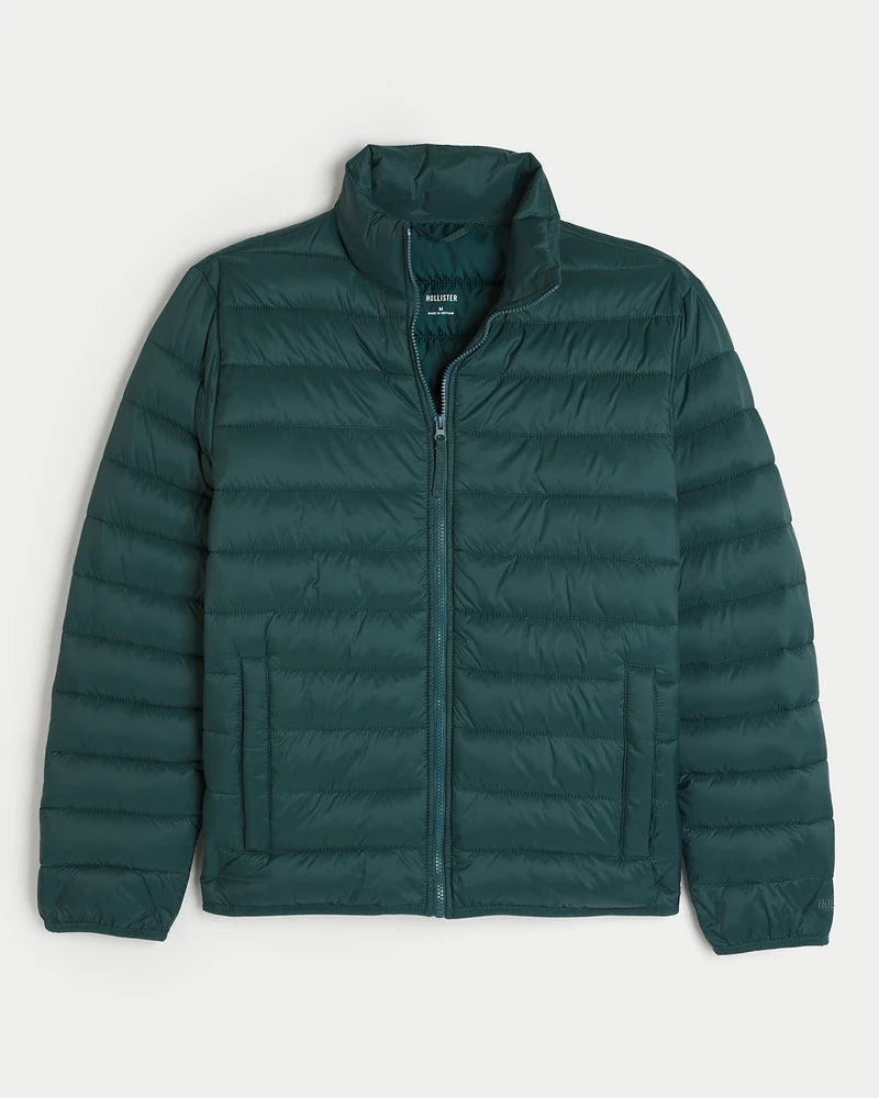 HOLLISTER MOCK-NECK PUFFER JACKET