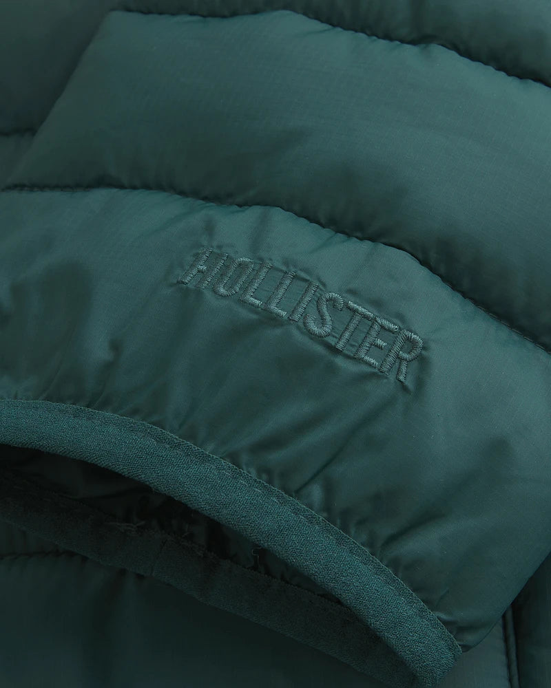 HOLLISTER MOCK-NECK PUFFER JACKET