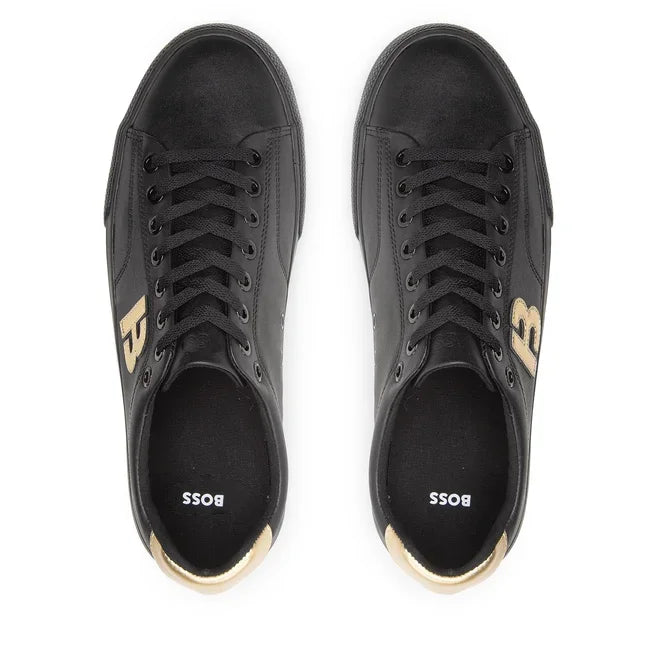 HUGO BOSS Aiden TENN LTB Trainers Men 50474728-BLKGLD