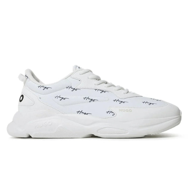 HUGO BOSS Mixed Material Lace-Up Trainers 50492889-WHT