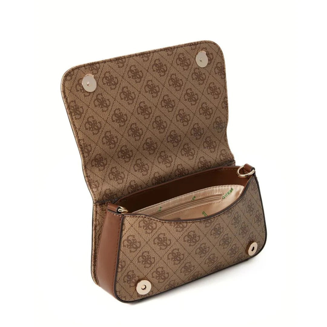 GUESS Eco Mietta 4G Logo Mini Shoulder Bag - BEG