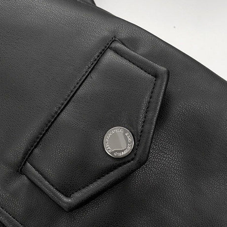 Karl Lagerfeld Men's Faux-Leather Moto Jacket