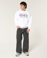 Hollister - Boxy West Coast Marathon Graphic Crew Sweatshirt