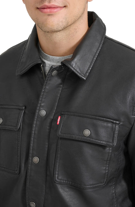Levi’s - Faux Leather Trucker Jacket