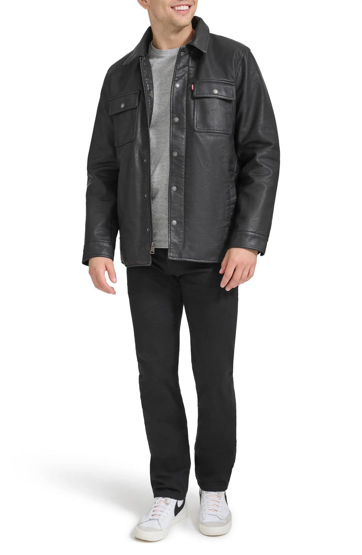 Levi’s - Faux Leather Trucker Jacket