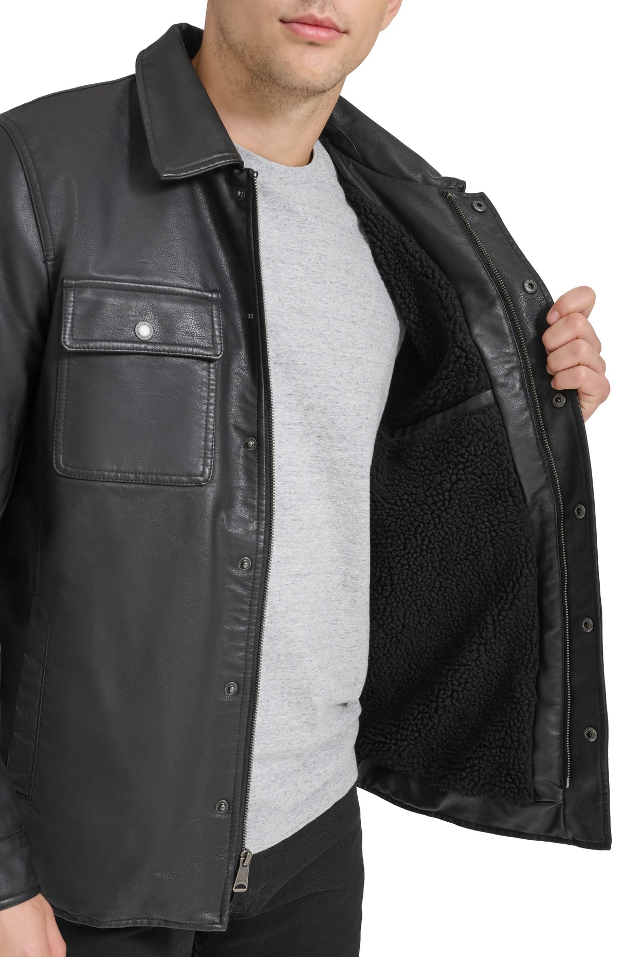 Levi’s - Faux Leather Trucker Jacket