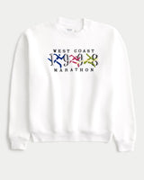 Hollister - Boxy West Coast Marathon Graphic Crew Sweatshirt