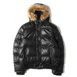 TOMMY HILFIGER - PU leather hooded padded jacket