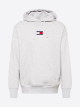 Tommy Jeans Men’s Gray Flag Logo Hoodie - Gray