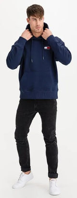 Tommy Jeans Men’s Navy Blue Flag Logo Hoodie