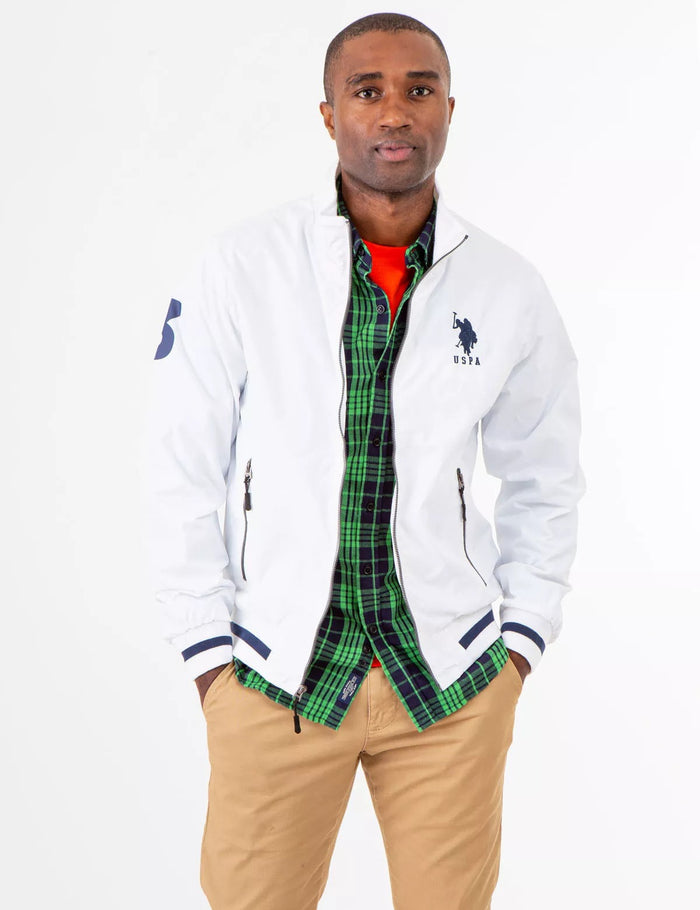 US Polo Assn. men's TRACK jacket -  WHT