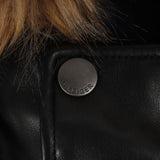 TOMMY HILFIGER - PU leather hooded padded jacket