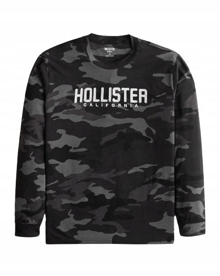 Hollister Men’s Classic Logo T-Shirt  Soft Cotton Relaxed Fit Tee