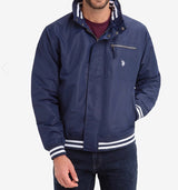 U.S. Polo Assn. Men’s Hooded Windbreaker Jacket – Navy
