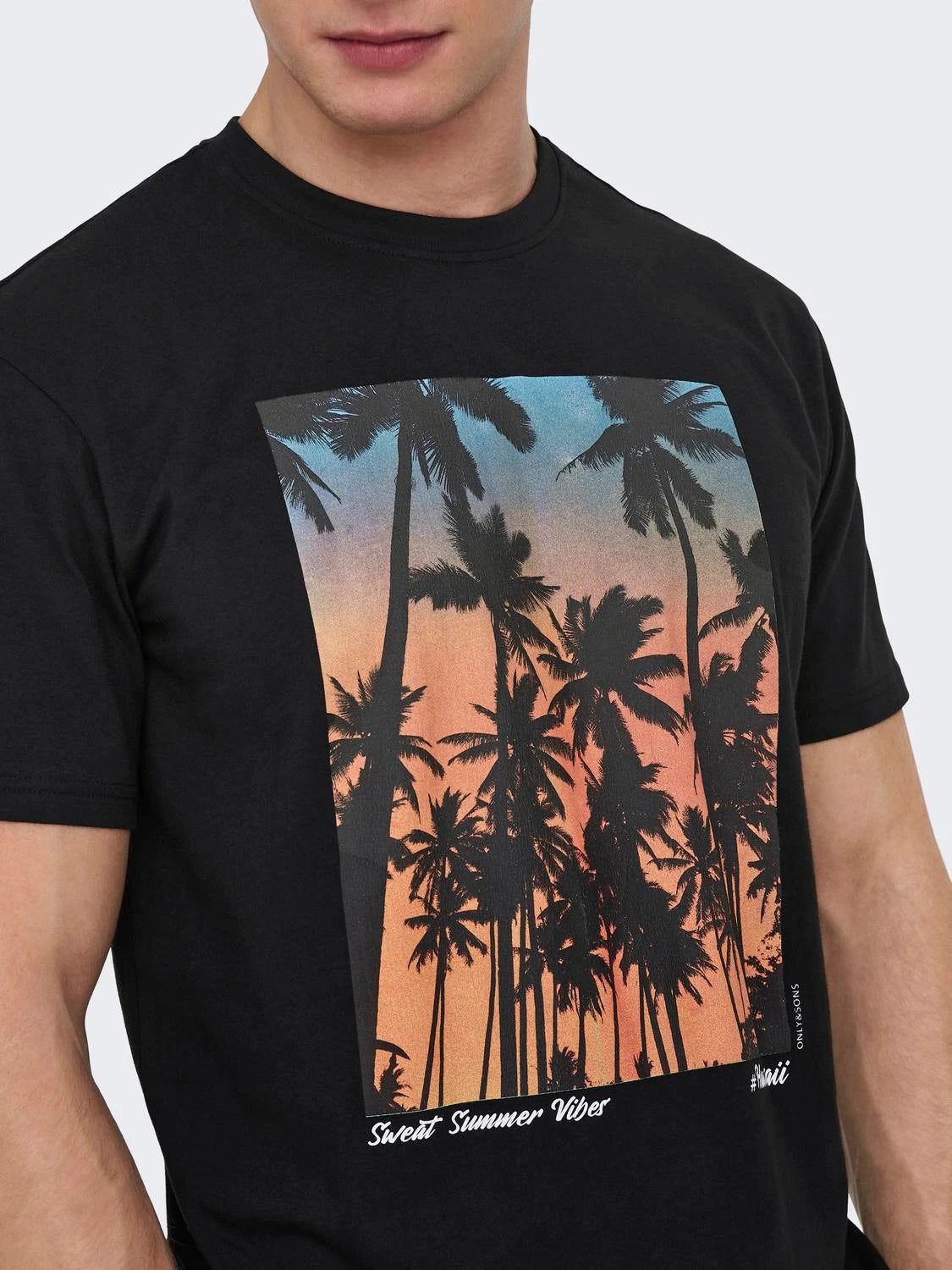 Only & Sons ONSKOLTON - Print T-shirt - black