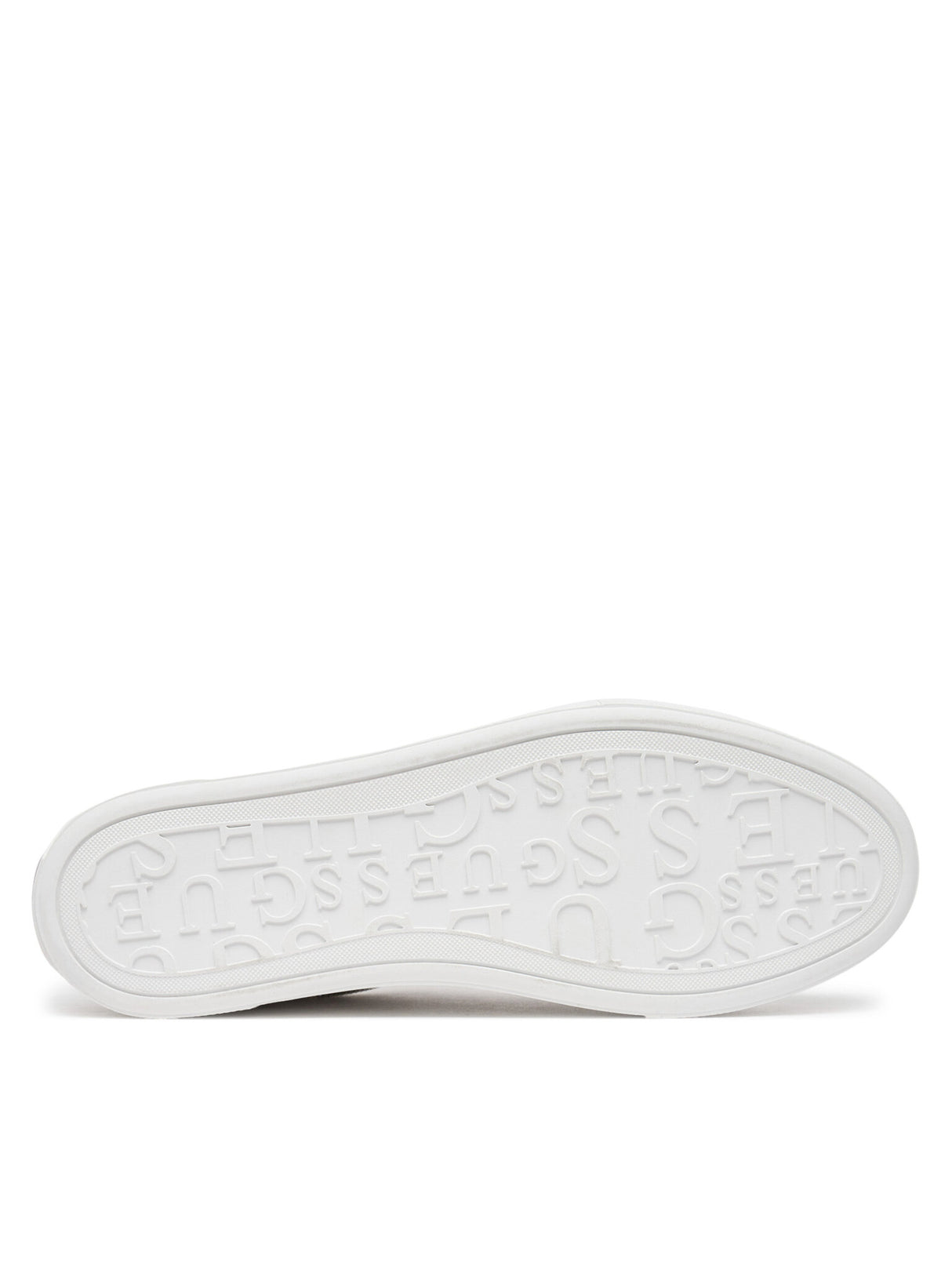 GUESS Women’s White Quilted Low-Top Sneakers with Rhinestone Trim
