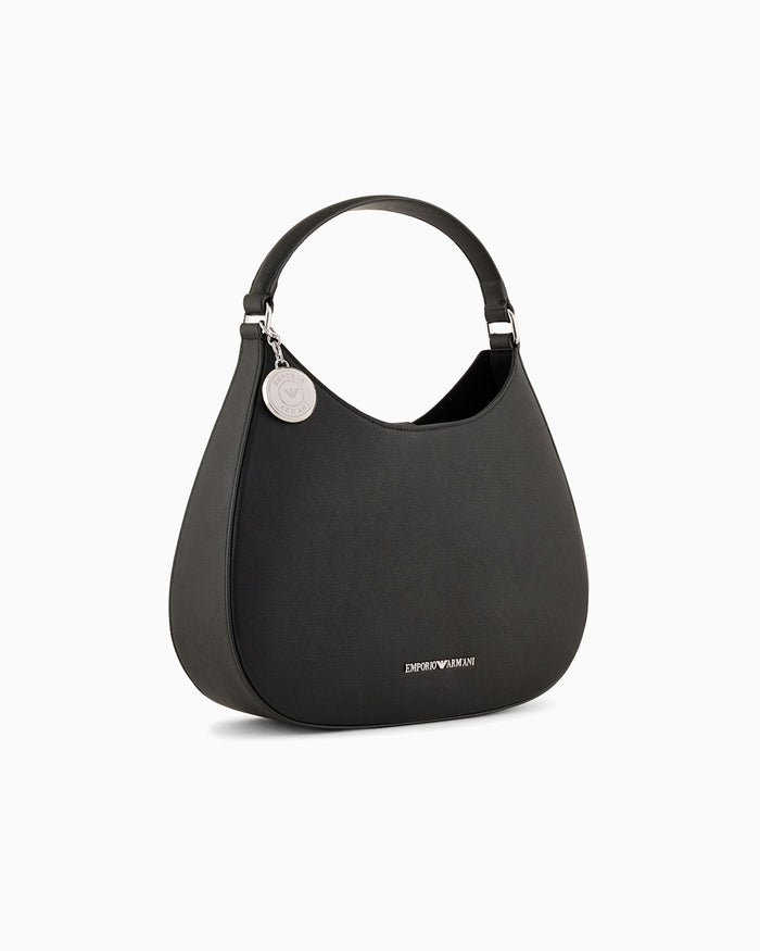 EMPORIO ARMANI micro-grain recycled leather hobo Women Bag