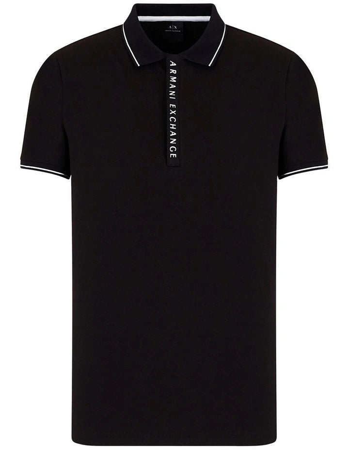 Armani Exchange polo shirt with logo and piping