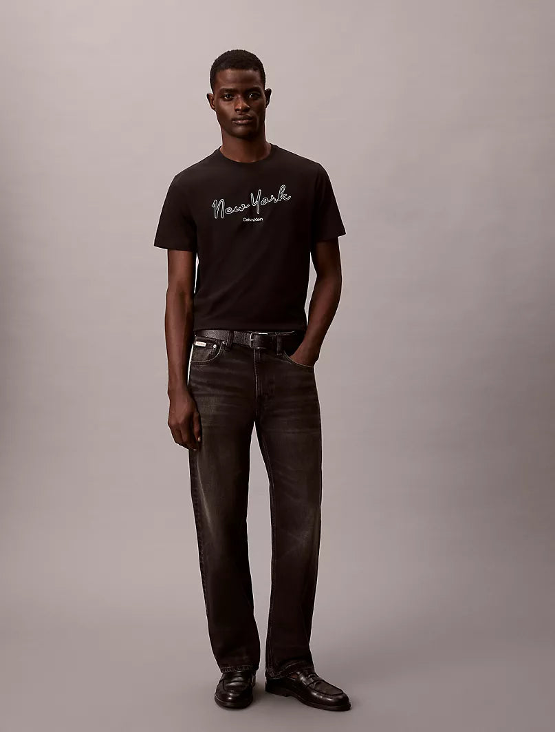 Short Sleeve  Calvin Klein New York Logo Graphic Classic T-shirt