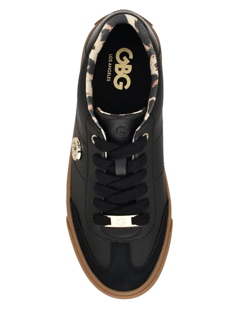 Guess Women’s Black Logo Lace-Up Sneaker